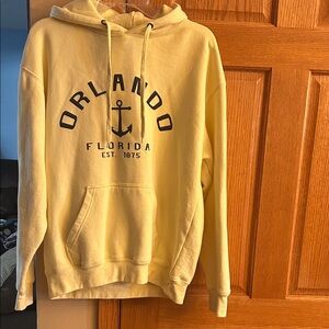 Yellow Orlando Hoodie With front pockets - Size medium
